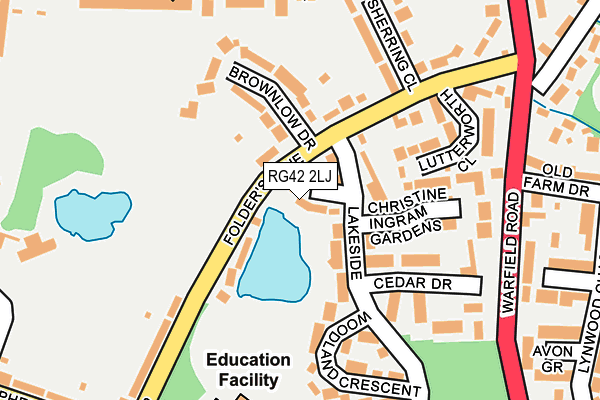 RG42 2LJ map - OS OpenMap – Local (Ordnance Survey)