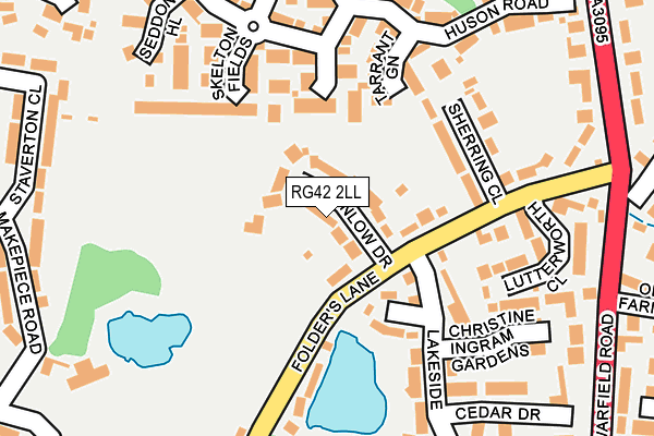 RG42 2LL map - OS OpenMap – Local (Ordnance Survey)