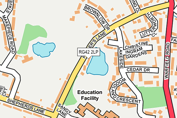 RG42 2LP map - OS OpenMap – Local (Ordnance Survey)