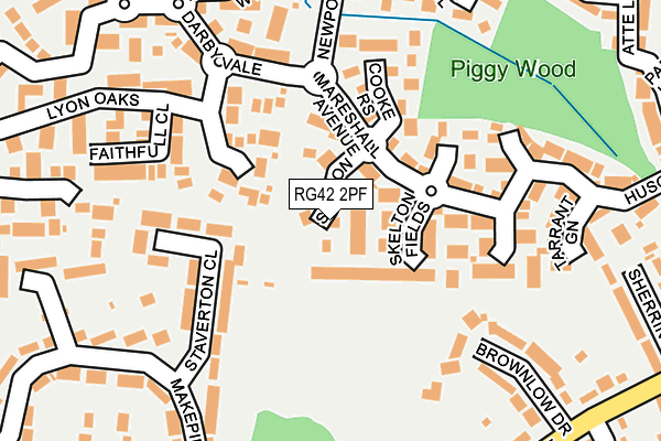RG42 2PF map - OS OpenMap – Local (Ordnance Survey)