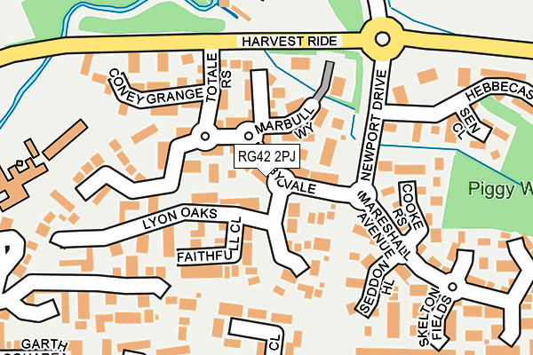 RG42 2PJ map - OS OpenMap – Local (Ordnance Survey)