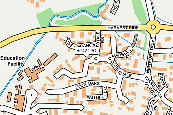 RG42 2PQ map - OS OpenMap – Local (Ordnance Survey)
