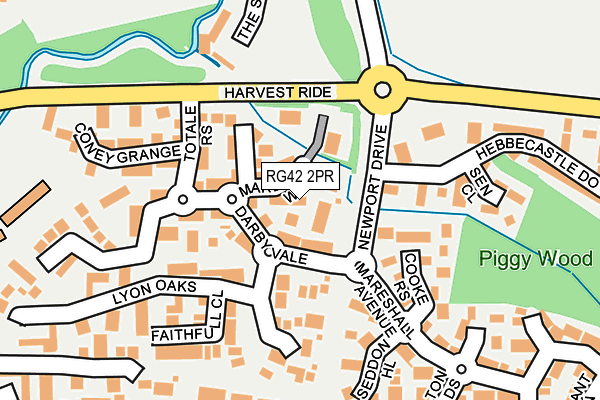 RG42 2PR map - OS OpenMap – Local (Ordnance Survey)