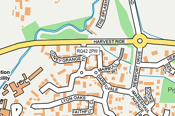 RG42 2PW map - OS OpenMap – Local (Ordnance Survey)