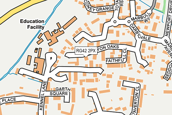 RG42 2PX map - OS OpenMap – Local (Ordnance Survey)
