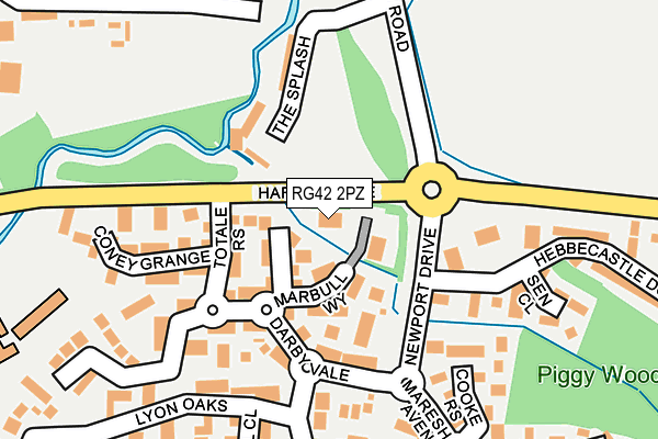 RG42 2PZ map - OS OpenMap – Local (Ordnance Survey)