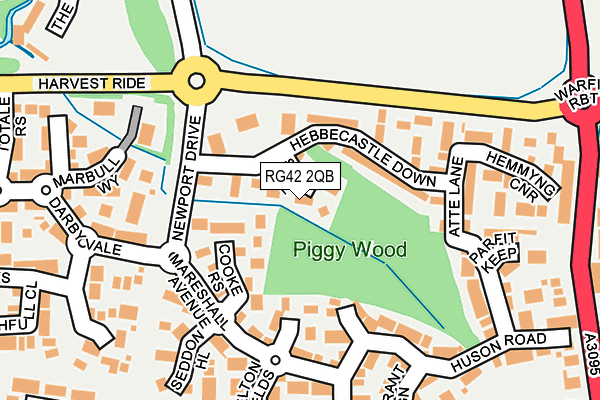 RG42 2QB map - OS OpenMap – Local (Ordnance Survey)