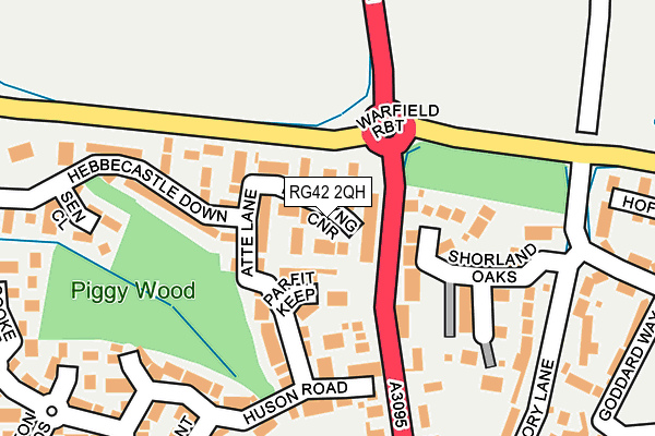 RG42 2QH map - OS OpenMap – Local (Ordnance Survey)