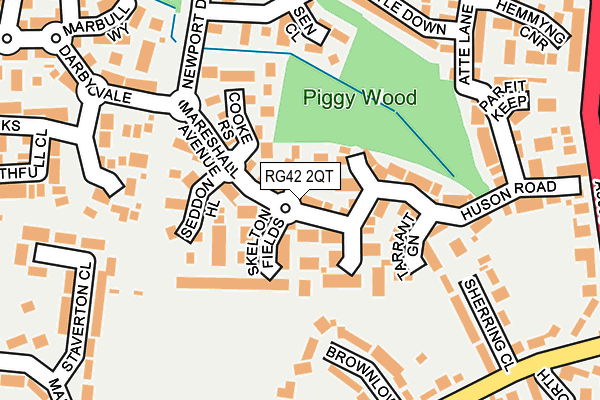 RG42 2QT map - OS OpenMap – Local (Ordnance Survey)