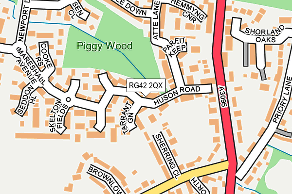 RG42 2QX map - OS OpenMap – Local (Ordnance Survey)