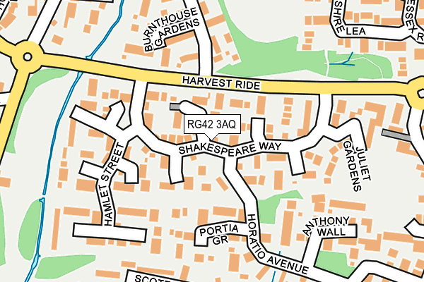 RG42 3AQ map - OS OpenMap – Local (Ordnance Survey)