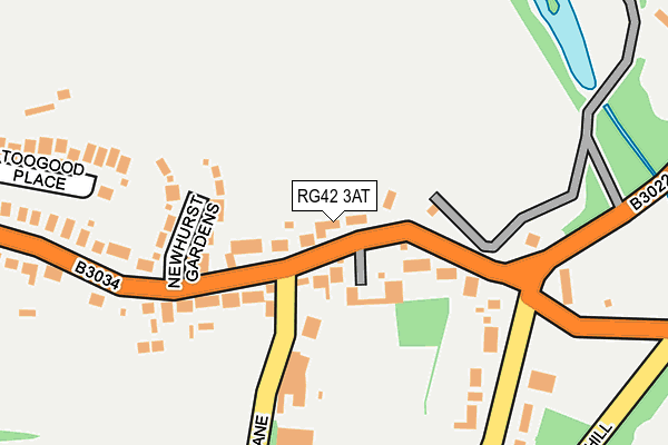 RG42 3AT map - OS OpenMap – Local (Ordnance Survey)