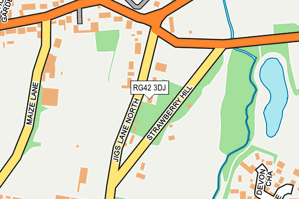 RG42 3DJ map - OS OpenMap – Local (Ordnance Survey)