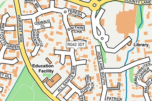 RG42 3DT map - OS OpenMap – Local (Ordnance Survey)