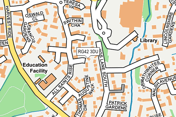 RG42 3DU map - OS OpenMap – Local (Ordnance Survey)