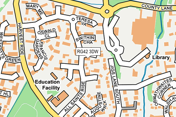 RG42 3DW map - OS OpenMap – Local (Ordnance Survey)