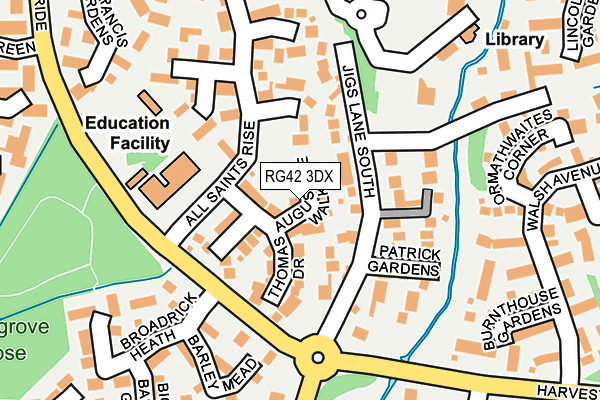 RG42 3DX map - OS OpenMap – Local (Ordnance Survey)