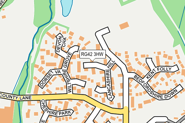 RG42 3HW map - OS OpenMap – Local (Ordnance Survey)