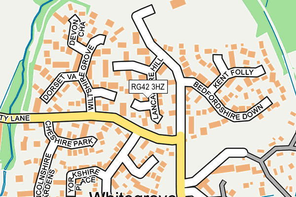 RG42 3HZ map - OS OpenMap – Local (Ordnance Survey)