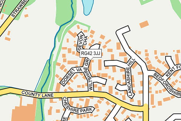 RG42 3JJ map - OS OpenMap – Local (Ordnance Survey)