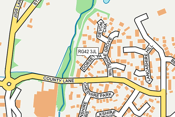 RG42 3JL map - OS OpenMap – Local (Ordnance Survey)