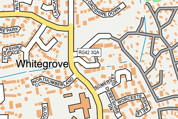 RG42 3QA map - OS OpenMap – Local (Ordnance Survey)