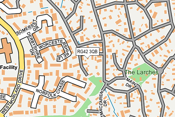 RG42 3QB map - OS OpenMap – Local (Ordnance Survey)