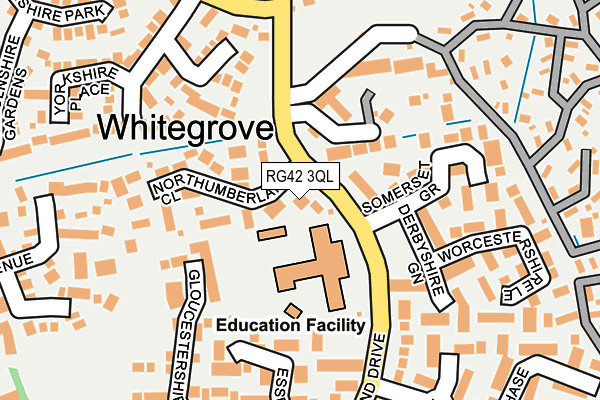 RG42 3QL map - OS OpenMap – Local (Ordnance Survey)