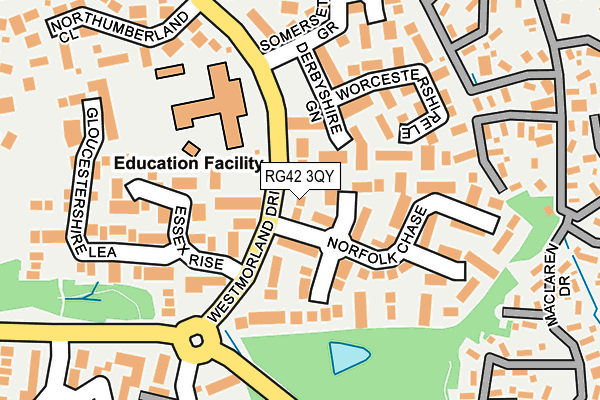 RG42 3QY map - OS OpenMap – Local (Ordnance Survey)