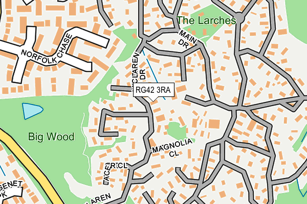RG42 3RA map - OS OpenMap – Local (Ordnance Survey)