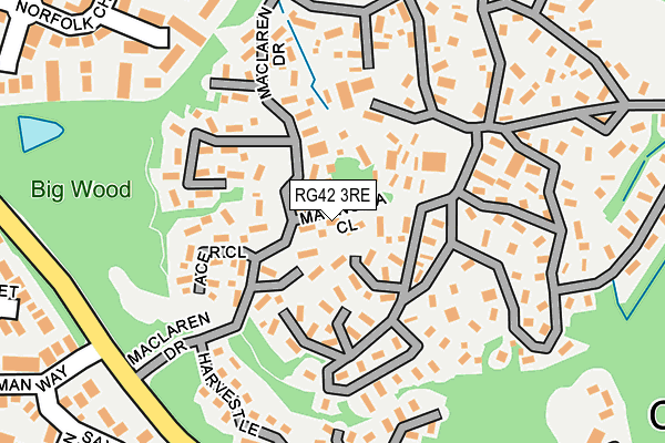 RG42 3RE map - OS OpenMap – Local (Ordnance Survey)