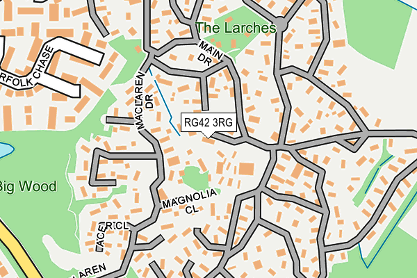 RG42 3RG map - OS OpenMap – Local (Ordnance Survey)