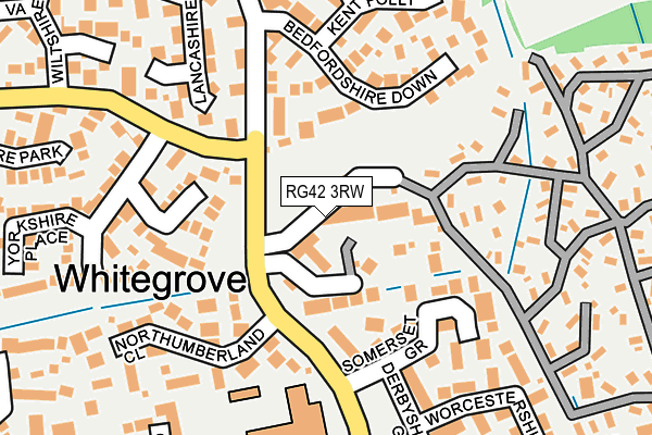 RG42 3RW map - OS OpenMap – Local (Ordnance Survey)