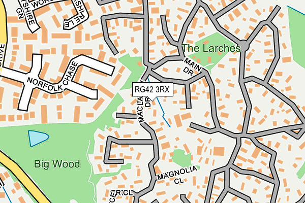 RG42 3RX map - OS OpenMap – Local (Ordnance Survey)
