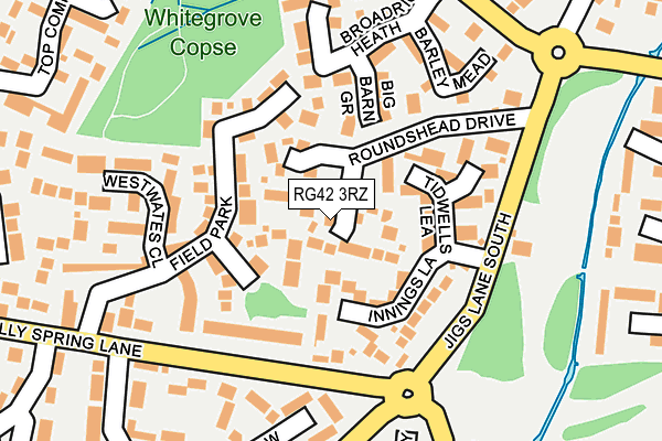 RG42 3RZ map - OS OpenMap – Local (Ordnance Survey)