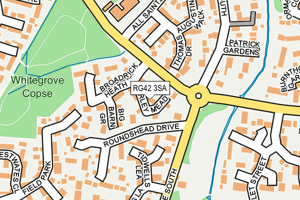 RG42 3SA map - OS OpenMap – Local (Ordnance Survey)