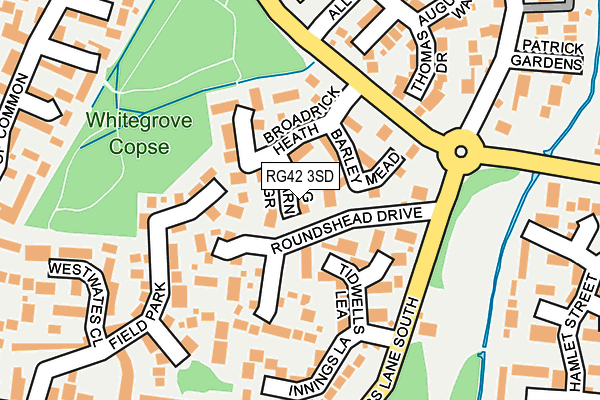 RG42 3SD map - OS OpenMap – Local (Ordnance Survey)