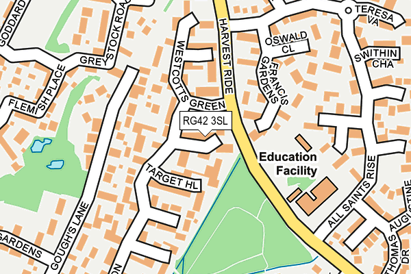 RG42 3SL map - OS OpenMap – Local (Ordnance Survey)