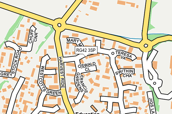 RG42 3SP map - OS OpenMap – Local (Ordnance Survey)