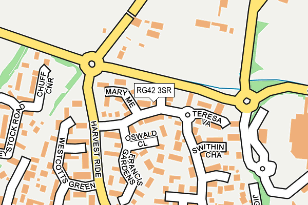 RG42 3SR map - OS OpenMap – Local (Ordnance Survey)
