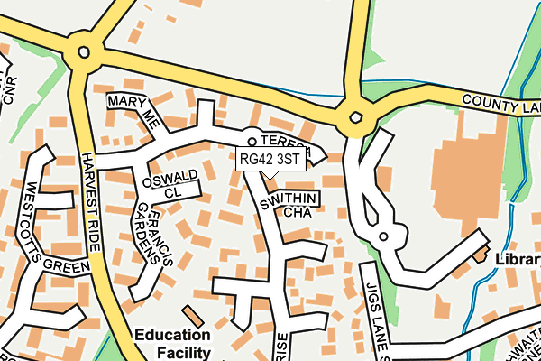 RG42 3ST map - OS OpenMap – Local (Ordnance Survey)