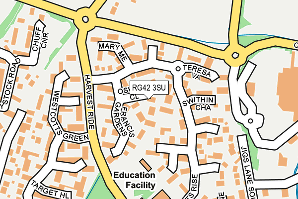 RG42 3SU map - OS OpenMap – Local (Ordnance Survey)