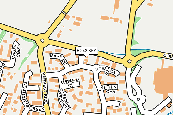 RG42 3SY map - OS OpenMap – Local (Ordnance Survey)