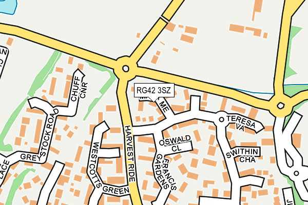 RG42 3SZ map - OS OpenMap – Local (Ordnance Survey)