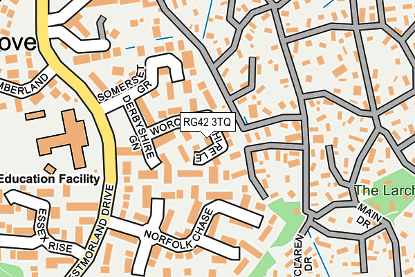 RG42 3TQ map - OS OpenMap – Local (Ordnance Survey)