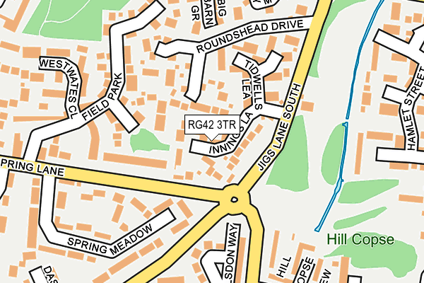 RG42 3TR map - OS OpenMap – Local (Ordnance Survey)