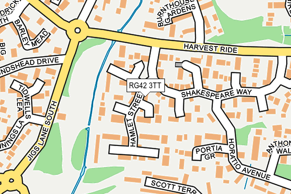 RG42 3TT map - OS OpenMap – Local (Ordnance Survey)