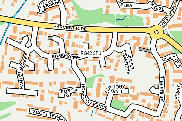 RG42 3TU map - OS OpenMap – Local (Ordnance Survey)
