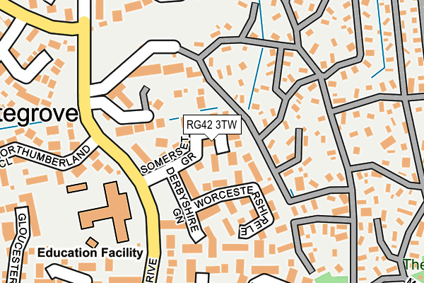 RG42 3TW map - OS OpenMap – Local (Ordnance Survey)