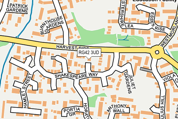 RG42 3UD map - OS OpenMap – Local (Ordnance Survey)